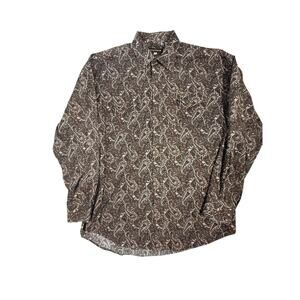 Stetson Mens XL Long Sleeve Western Shirt Button Up Paisley Pearl Snap Cowboy